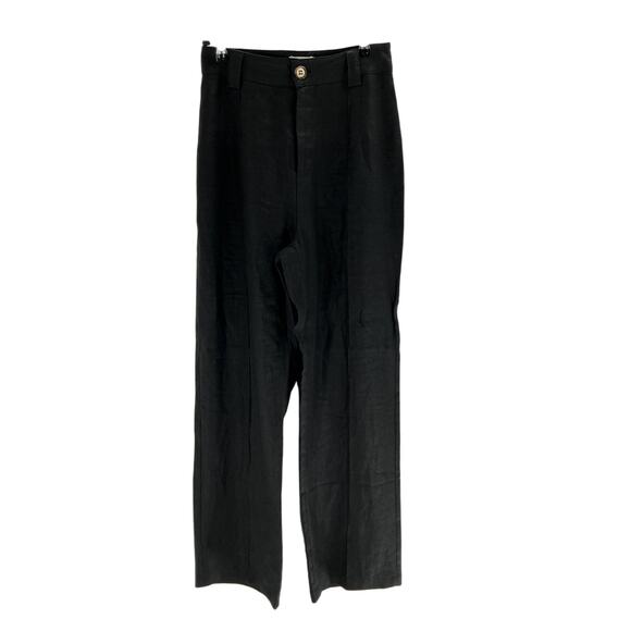 Dissh 'Logan' Black Linen Pant Size 4 - Picture 1 of 3